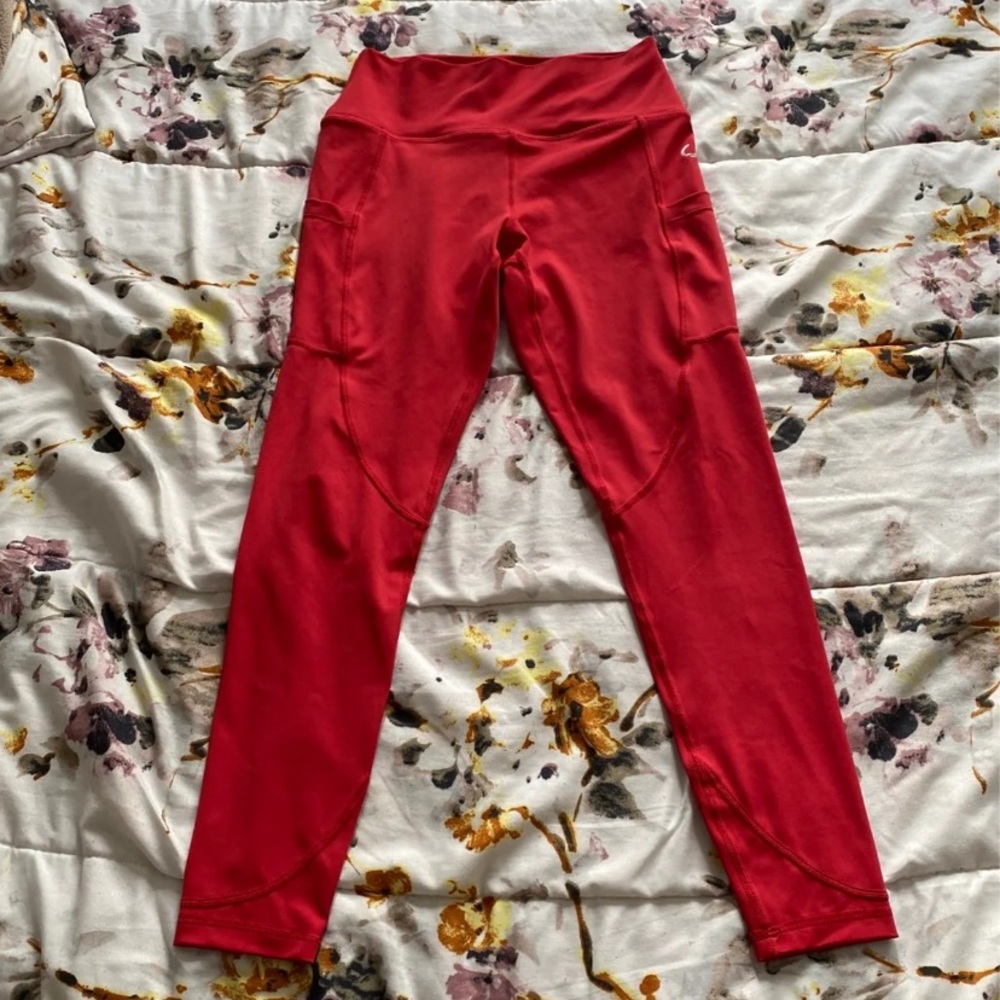 Curves and combat boot RED leggings